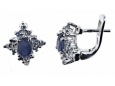 Серьги, серебро 925, сапфир DC 003 01 21spk-00133 2010 г инфо 9062y.