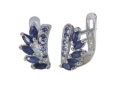 Серьги, серебро 925, сапфир DC 003 01 21sk-00093 2010 г инфо 9066y.