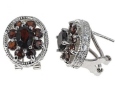 Серьги, серебро 925, гранат,циркон 003 01 21spk-00079 2010 г инфо 9073y.
