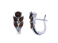 Серьги, серебро 925, гранат 001 01 21-02631 2010 г инфо 9082y.