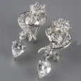 Серьги, серебро 925, кристалл Сваровски 001 01 21-00343 2010 г инфо 9478y.