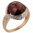 Кольцо с бриллиантами и гранатом CR05-32635-33-R Гонконг 2009 г инфо 2208o.